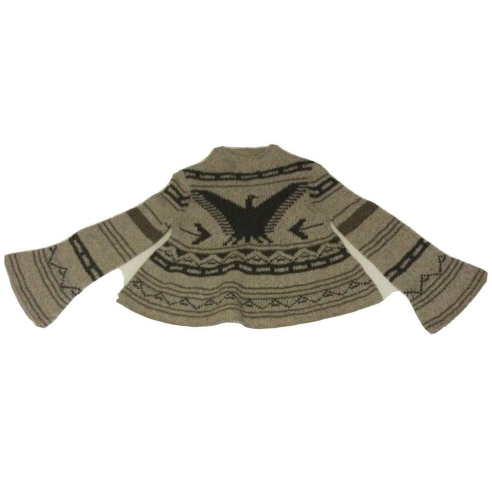 Women's Patterned Sweater with Bell Sleeves